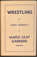 Load image into Gallery viewer, 1949-50 Hockey Album Vintage NHL Photos Maple Leaf Gardens Wrestling Advertising