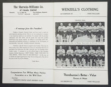 Load image into Gallery viewer, 1966 Fort William Minor Hockey League Program Lakehead Pro All Stars v Toronto