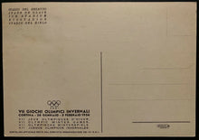 Load image into Gallery viewer, 1956 Winter Olympics Cortina Italy Postcard Ice Stadium Hockey Postmarked