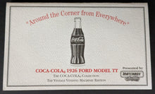 Load image into Gallery viewer, 1926 Ford Model T Coca Cola Delivery Truck Die Cast Matchbox Collectibles Car