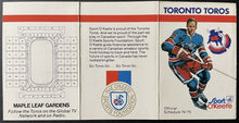Load image into Gallery viewer, 1974-75 Toronto Toros Hockey Season Pocket Schedule Vintage Sked