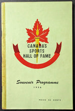 Load image into Gallery viewer, 1956 Canada Sports Hall Of Fame Souvenir Programme Vintage Canadian Publication