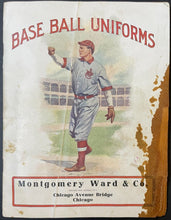 Load image into Gallery viewer, Early 1900's Montgomery Ward & Co. Base Ball Uniforms Catalog Of Gloves+Uniforms