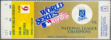 Load image into Gallery viewer, 1985 World Series Game 6 Ticket Stub Royals Stadium KC Authenticated iCert