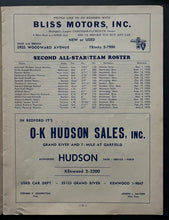 Load image into Gallery viewer, 1952 6th Annual NHL All Star Game Hockey Program Detroit Olympia Stadium Richard