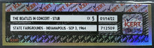 Load image into Gallery viewer, 1964 Indiana State Fairground Beatles Slabbed Concert Ticket Authenticated iCert