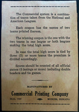 Load image into Gallery viewer, Vintage Baseball Tally Card NL & AL Commercial System Booklet Betting Card MLB
