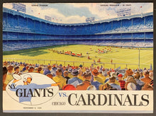 Load image into Gallery viewer, 1959 NFL Program Yankee Stadium Chicago Cardinals New York Giants Football Vtg