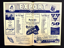Load image into Gallery viewer, 1956 Maple Leaf Gardens NHL Hockey Program VTG Leafs vs Rangers Ron Stewart