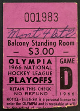 Load image into Gallery viewer, 1966 Detroit Olympia Game 3 Stanley Cup Finals NHL Hockey Program + Ticket