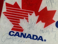 Load image into Gallery viewer, 1985 Signed IIHF World Championships Canada Pennant Autographed Mario Lemieux