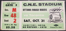 Load image into Gallery viewer, 1970 C.N.E. Stadium Ottawa Rough Riders vs Toronto Argonauts CFL Football