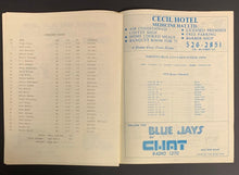 Load image into Gallery viewer, 1979 Medicine Hat Blue Jays Baseball Program vs Calgary Lethbridge Vintage