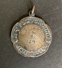 Load image into Gallery viewer, 1924 Toronto City Playgrounds Sterling Silver Billiards Medal Vintage