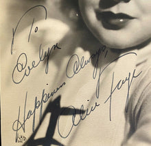 Load image into Gallery viewer, Vintage Signed Alice Faye 5x7 20th Century Fox Promotional Photo Autographed