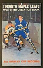 Load image into Gallery viewer, 1963-64 Toronto Maple Leafs Vintage NHL Hockey Media Guide Information Book