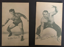 Load image into Gallery viewer, 12 Different Vintage 1940-1960 Exhibit Cards Historical Sports Primo Carnera