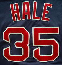 Load image into Gallery viewer, Demarlo Hale Team Issued Red Sox 2012 Blue Batting Practice Jersey MLB Hologram