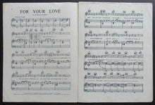 Load image into Gallery viewer, For Your Love By The Yardbirds PVG Sheet Music Graham Gouldman Vintage Rock