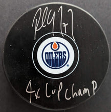 Load image into Gallery viewer, Paul Coffey Edmonton Oilers Autographed Official In Glass Co. Hockey Puck NHL AJ