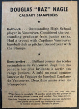 Load image into Gallery viewer, 1956 Nabisco Shredded Wheat CFL Football #5A Doug Baz Nagle Calgary Stampeders