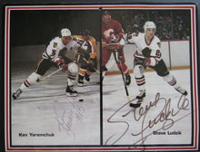 Load image into Gallery viewer, 1985/1986 Chicago Blackhawks Calendar 9 Autographs Pulford Savard Murray Olczyk