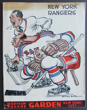 Load image into Gallery viewer, 1959 Madison Square Garden NHL Program Boston Bruins vs NY Rangers Monty Hall
