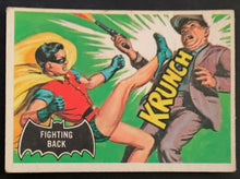 Load image into Gallery viewer, 1966 Topps Batman Black Bat #30 Fighting Back Non Sports Trading Card