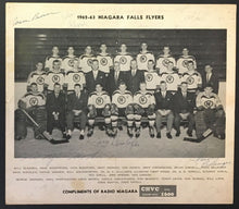 Load image into Gallery viewer, 1962-63 Niagara Falls Flyers OHA Hockey Team Signed Photo Bill Goldsworthy +