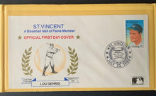 Load image into Gallery viewer, 1939 Babe Ruth Lou Gehrig Ty Cobb Joe DiMaggio First Day Covers St. Vincent MLB