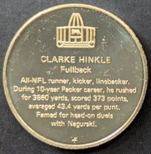 Load image into Gallery viewer, 1972 Clarke Hinkle Pro Football Hall Of Fame Medal Franklin Mint 1 Troy Oz. NFL