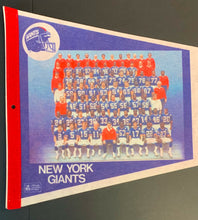 Load image into Gallery viewer, 1987 Rose Bowl Pasadena Super Bowl XXI New York Giants Team Photo Pennant
