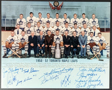 Load image into Gallery viewer, 1950/51 Toronto Maple Leafs Stanley Cup Autographed Team Photo Signed x11 JSA