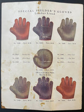 Load image into Gallery viewer, Early 1900's Montgomery Ward & Co. Base Ball Uniforms Catalog Of Gloves+Uniforms
