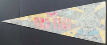 Load image into Gallery viewer, 1989 Grey Cup Vintage Full Size Pennant Roughriders vs Hamilton Tiger-Cats CFL