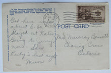 Load image into Gallery viewer, Circa 1950s Cleveland Stadium MLB Baseball Park Postcard - Skyline At Dusk