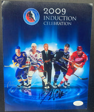 Load image into Gallery viewer, 2009 Hockey Hall of Fame Poster Autographed Signed Hull Lamoriello Robitaille