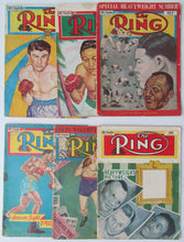 Load image into Gallery viewer, 1948-1949 The Ring Boxing Magazine Lot Of 6 Programs Vintage Early Fights