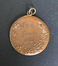 Load image into Gallery viewer, 1913 Vintage Junior Soccer Football Medal Vtg