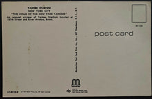 Load image into Gallery viewer, 1964 Yankee Stadium MLB Baseball Postcard Home Of The New York Yankees Unused