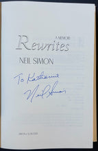 Load image into Gallery viewer, Neil Simon Autographed First Edition Rewrites Memoir American Playwright Author