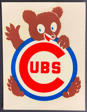 Load image into Gallery viewer, Vintage 1950's Chicago Cubs Unused Decal MLB Baseball Sticker