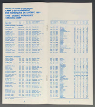 Load image into Gallery viewer, 1992 Quebec Nordiques Training Camp Guide NHL Hockey Defunct Team French