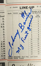 Load image into Gallery viewer, 1953 Detroit Red Wings Johnny Bower Autographed Signed Program NHL Hockey VTG