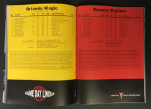 Load image into Gallery viewer, 1999 Toronto Raptors NBA Basketball Program x2 Hawks + Magic Vince Carter Rookie