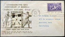 Load image into Gallery viewer, 1939 Real Babe Ruth Photo 100th Anniversary First Day Cover Cachet Cooperstown