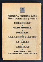 Load image into Gallery viewer, 1933-34 General Motors Hockey Broadcast Guide Maple Leafs / Maroons Version