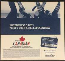 Load image into Gallery viewer, 2009 Toronto Maple Leafs Vs Vancouver Canucks 10th Anniversary ACC NHL Ticket