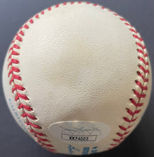 Load image into Gallery viewer, Mickey Mantle + Reggie Jackson Dual Signed Autographed Baseball Yankees JSA LOA