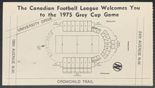 Load image into Gallery viewer, 1975 Grey Cup Game Program + Ticket Stub Edmonton Eskimos Football Vintage CFL